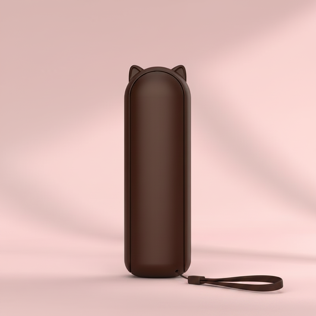 Braun Mini Fan mit Schlaufe